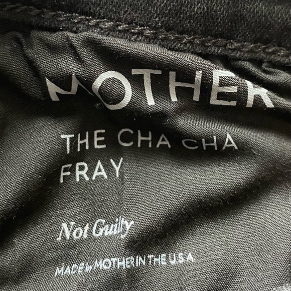 Mother The Cha Cha Fray Not Guilty Black Jeans 24 Crop Flare Ruffle Classic - Picture 6 of 12